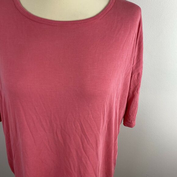 LuLaRoe XS Pink Womens Tunic S/S Hi Low Soft Polyester Modal Blend - Picture 7 of 8